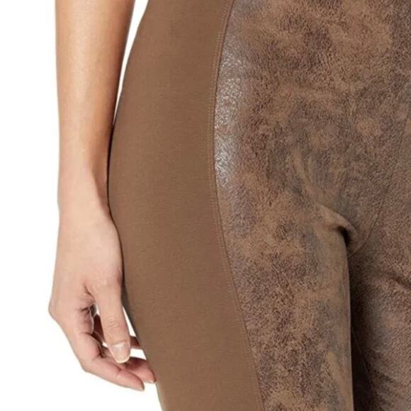 Lysse Trent Ponte Knit Leggings Faux‎ Embossed Suede - Picture 3 of 10